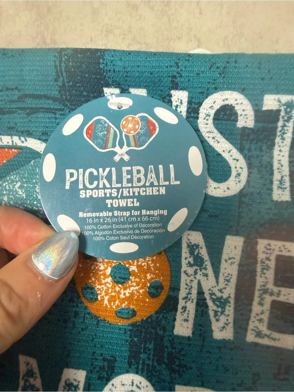 Pickleball 'Just One More Game' Kitchen Towel